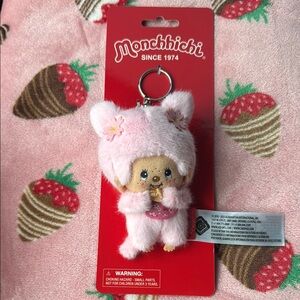 Monchhichi Keychain- Pink Sakura Girl